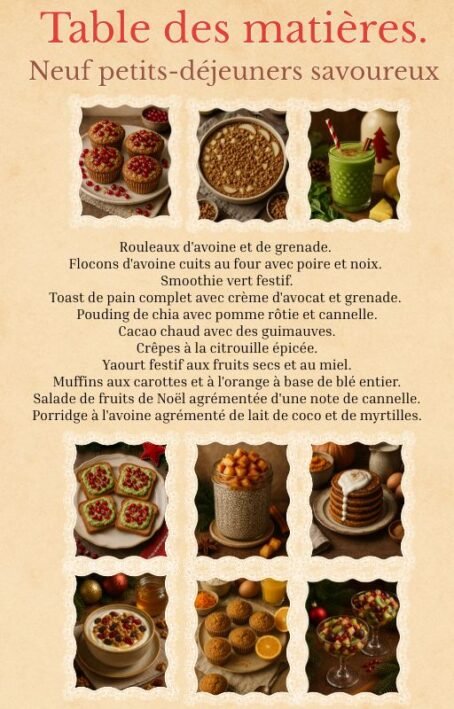 Recettes faciles de petits-déjeuners pour Noël